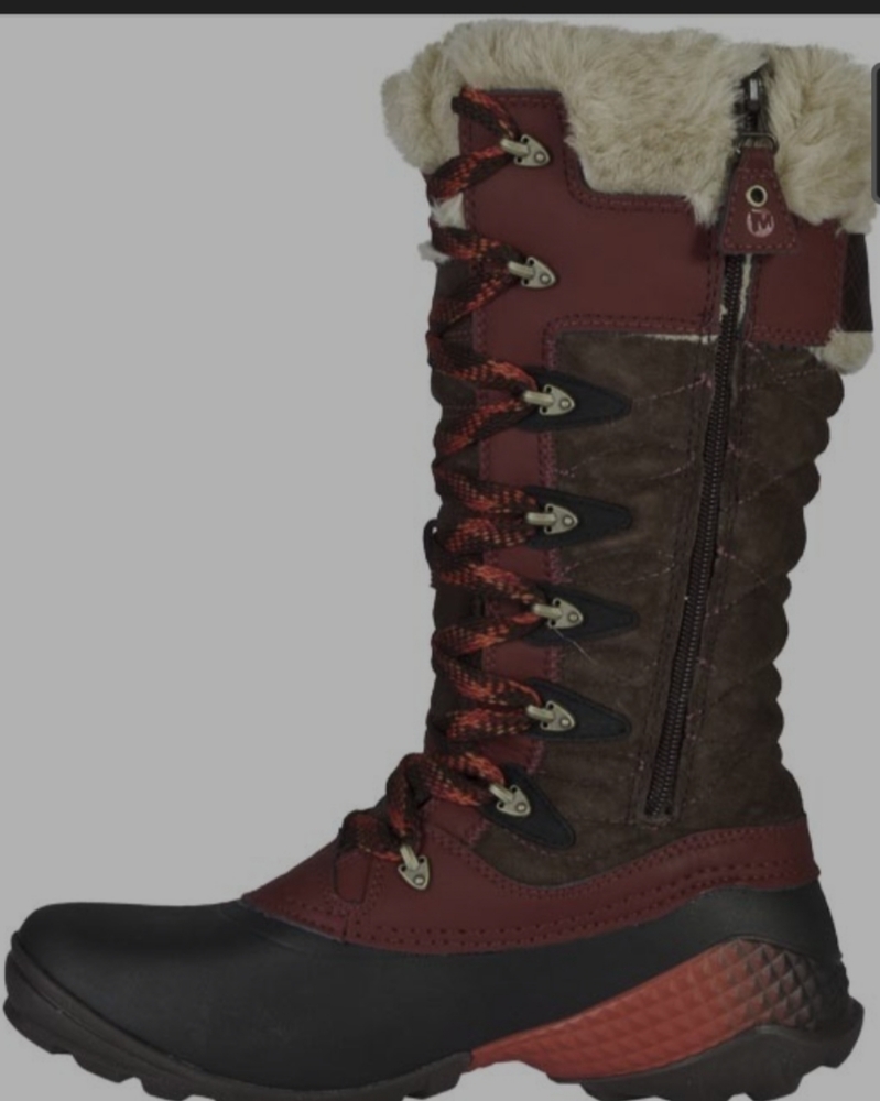 Merrell Winterbelle Mahogany winter hiking Boots 10 - Picture 4 of 14